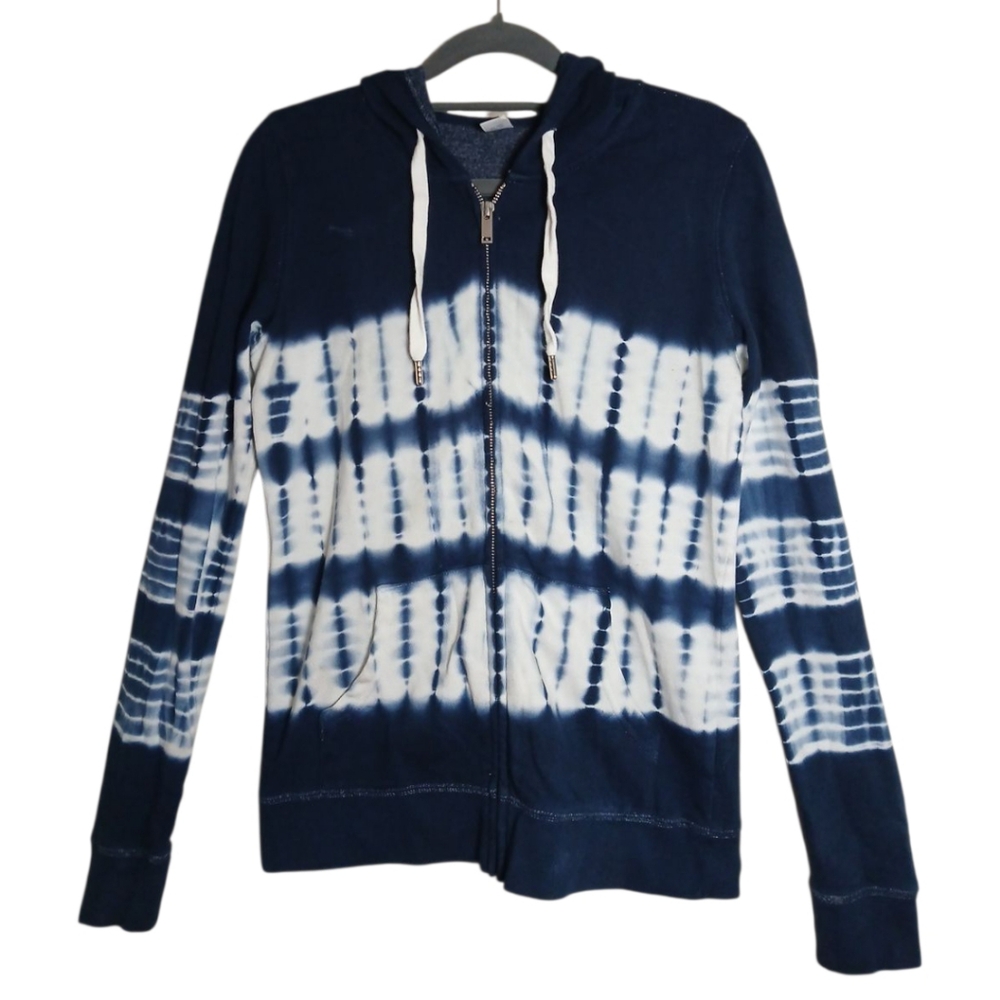 Old Navy Navy Blue‎ and White Tie-Dye Sweater Sz XS